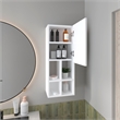 FM FURNITURE Two Wall-Mounted Bathroom Cabinet with Open an Closed Storage White