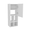 FM FURNITURE Two Wall-Mounted Bathroom Cabinet with Open an Closed Storage White