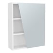 FM FURNITURE Pinedale Medicine Cabinet with Mirrored Door and Open Storage White