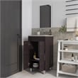 FM FURNITURE Saratoga Bathroom Cabinet with 2 Doors and Mirror Wengue
