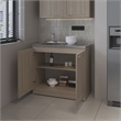 FM FURNITURE Haivana Utility Sink Base Cabinet with Double Doors White Oak