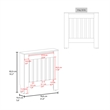 FM FURNITURE Rio Radiator Cover with Storage Space Saving Design White
