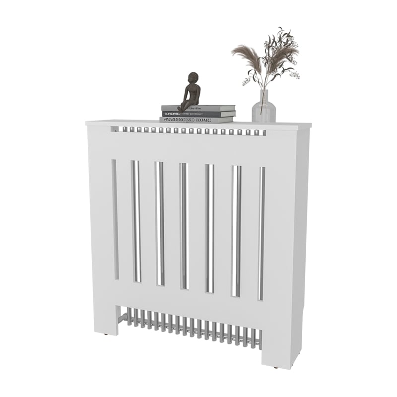 FM FURNITURE Rio Radiator Cover with Storage Space Saving Design White