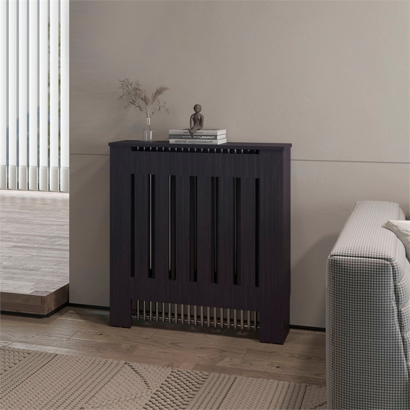 FM FURNITURE Rio Radiator Cover with Storage Space Saving Design Wengue