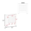 FM FURNITURE Rio Radiator Cover with Storage Space Saving Design Wengue