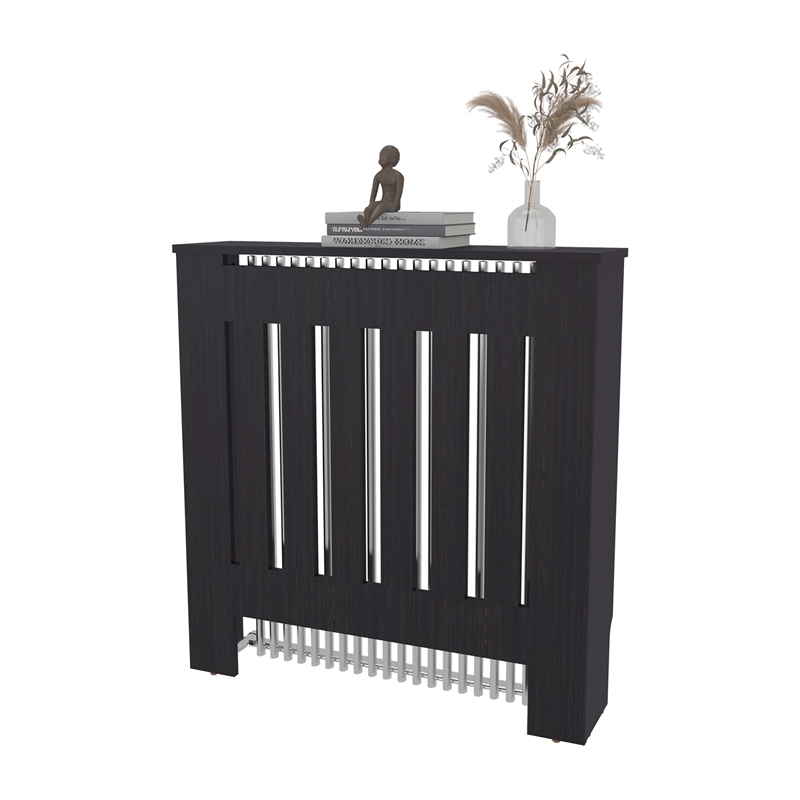 FM FURNITURE Rio Radiator Cover with Storage Space Saving Design Wengue