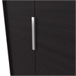 FM FURNITURE Wardrobe Berlin Two Doors Hanging Rod Two Shelves Shoe Rack Wengue