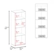 FM FURNITURE Tolleson 3 Doors Tall Wardrobe Cabinet with 4 Shelves Wenge