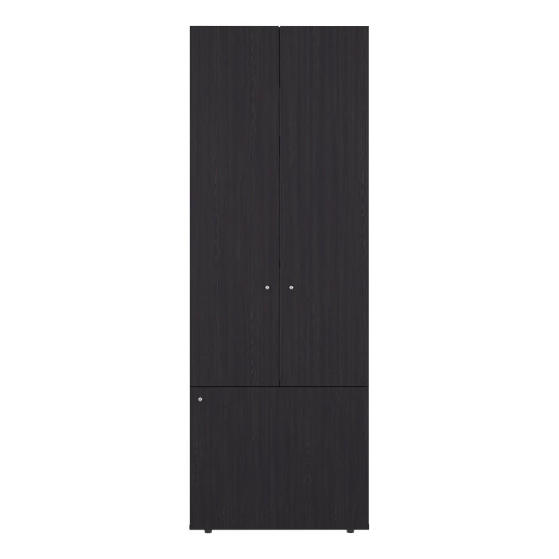 FM FURNITURE Tolleson 3 Doors Tall Wardrobe Cabinet with 4 Shelves Wenge