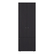 FM FURNITURE Tolleson 3 Doors Tall Wardrobe Cabinet with 4 Shelves Wenge