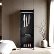 FM FURNITURE Basin 2 Doors Tall Wardrobe Cabinet Bedroom Wenge