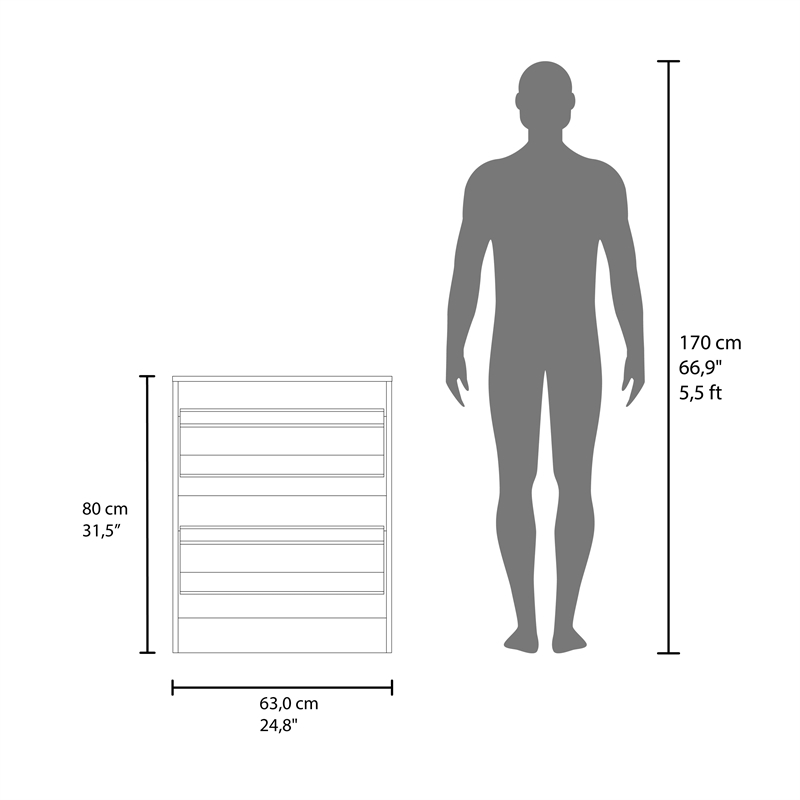 FM FURNITURE Ozzy Shoe Cabinet 2 Tilt Out Doors and Internal Supports White