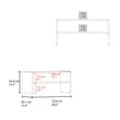 FM FURNITURE Shoe Rack 2 Open Shelves Low Horizontal Design Wenge
