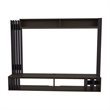 FM FURNITURE Franklin Entertainment Center with Open Storagand for Wine Wenge