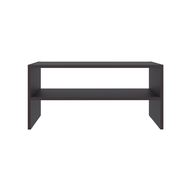 FM FURNITURE Norris shoe rack in melamine with 2 shelves Wenge