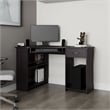 EKKO Corner Computer Desk L-Shaped Home Office Desk with CPU Space Wenge
