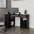 EKKO Corner Computer Desk L-Shaped Home Office Desk with CPU Space Wenge