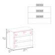 FM FURNITURE Central Kitchen Island Spacious Storage White Black Engineered Wood