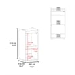 FM FURNITURE Glass Door Bar Cabinet with Shelves Black Engineered Wood