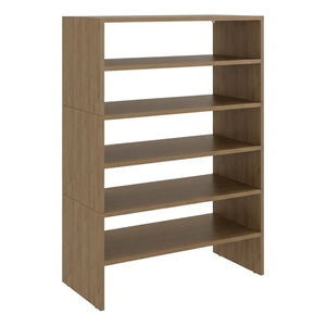FM FURNITURE Orion  Shoe Rack Functional  Bedroom and Entryway Natural Oak