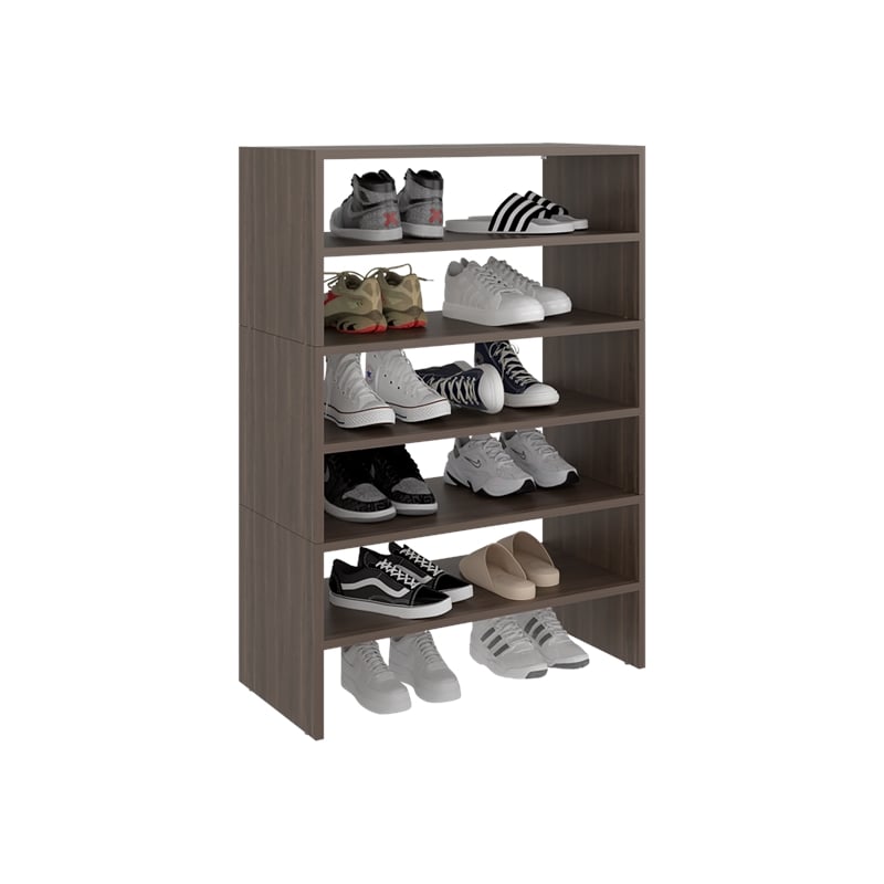 FM FURNITURE Houston Shoe Rack Engineered Wood with Multiple Shelves for Bedroom