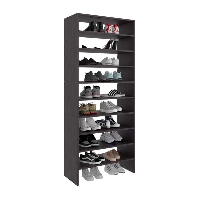 FM FURNITURE Omeo Shoe Rack with Open Shelves for Modern Home Spaces