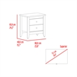 Arial Set of 2 Modern Wenge Nightstands with 2 Drawers for Bedroom Storage