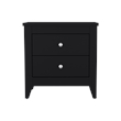 Arial Set of 2 Modern Wenge Nightstands with 2 Drawers for Bedroom Storage