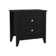 Arial Set of 2 Modern Wenge Nightstands with 2 Drawers for Bedroom Storage