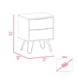 Seneca Set of 2 Modern Nightstands with 2 Drawers  Functional and Stylish Bedroom Furniture brown Engineered Wood