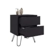 Seneca Set of 2 Modern Nightstands with 2 Drawers  Functional and Stylish Bedroom Furniture brown Engineered Wood