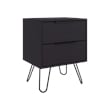Seneca Set of 2 Modern Nightstands with 2 Drawers  Functional and Stylish Bedroom Furniture brown Engineered Wood