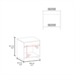 Chroma Nightstands Set of 2 Modern Minimalist Bedroom Tables Open Storage Wenge