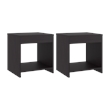 Chroma Nightstands Set of 2 Modern Minimalist Bedroom Tables Open Storage Wenge