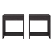 Chroma Nightstands Set of 2 Modern Minimalist Bedroom Tables Open Storage Wenge