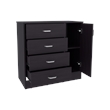Lund Set of 2 Dressers Minimalist Modern Style High Capacity Bedroom Storage Furniture Engineered Wood  Brown