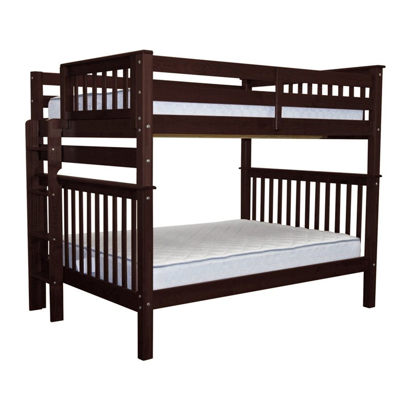 Bedz King Pine Wood Full Over Bunk, This End Up Ladder Bunk Beds