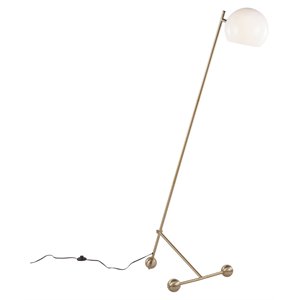 lumisource eileen steel and polypropylene floor lamp in gold and white
