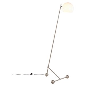 lumisource eileen 1-light contemporary nickel polypropylene floor lamp in white
