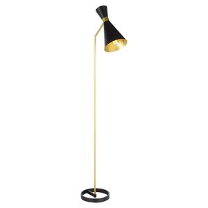lumisource tux contemporary steel floor lamp in black and gold