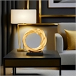 House of Avana Gold Resin Circle Sculpture Elegant Home Decor