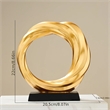 House of Avana Gold Resin Circle Sculpture Elegant Home Decor