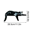 House of Avana Black Resin Geometric Lying Cat Statue