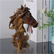 House of Avana Bronze Brown Resin Horse Head Sculpture