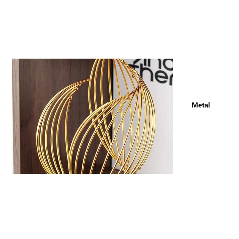 House of Avana Gold Resin Geometric Metal Sculpture Tabletop Decor