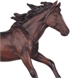 House of Avana Dark Brown Resin Galloping Horse Statue Elegant Home Decor
