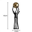 House of Avana Golden Metal Ball Weightlifter Statue Abstract Desk Decor