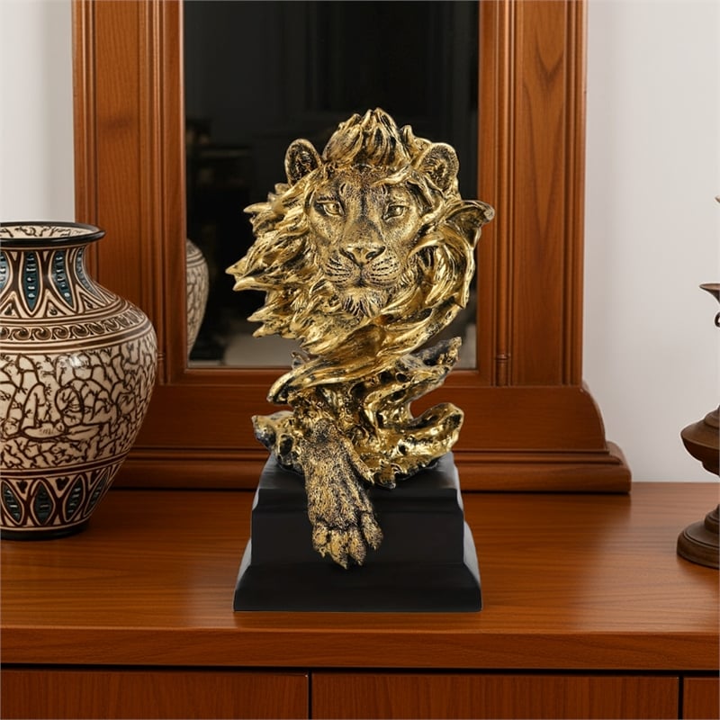 House of Avana Golden Sandstone Lion King Statue
