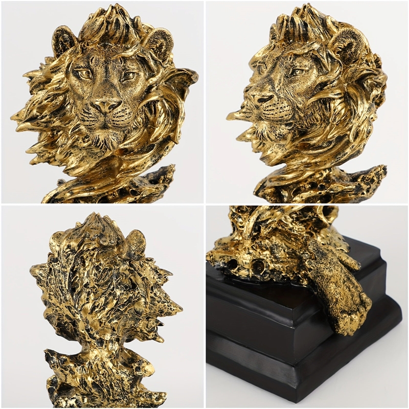 House of Avana Golden Sandstone Lion King Statue