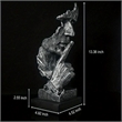 House of Avana Silent Thinker Gray Metal Abstract Sculpture